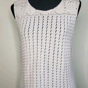 Boho Crochet Tunic Top Size XL